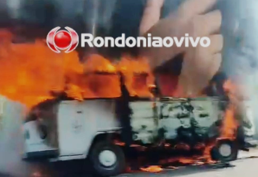 PEGOU FOGO: Vídeo mostra Kombi sendo destruída na BR-364