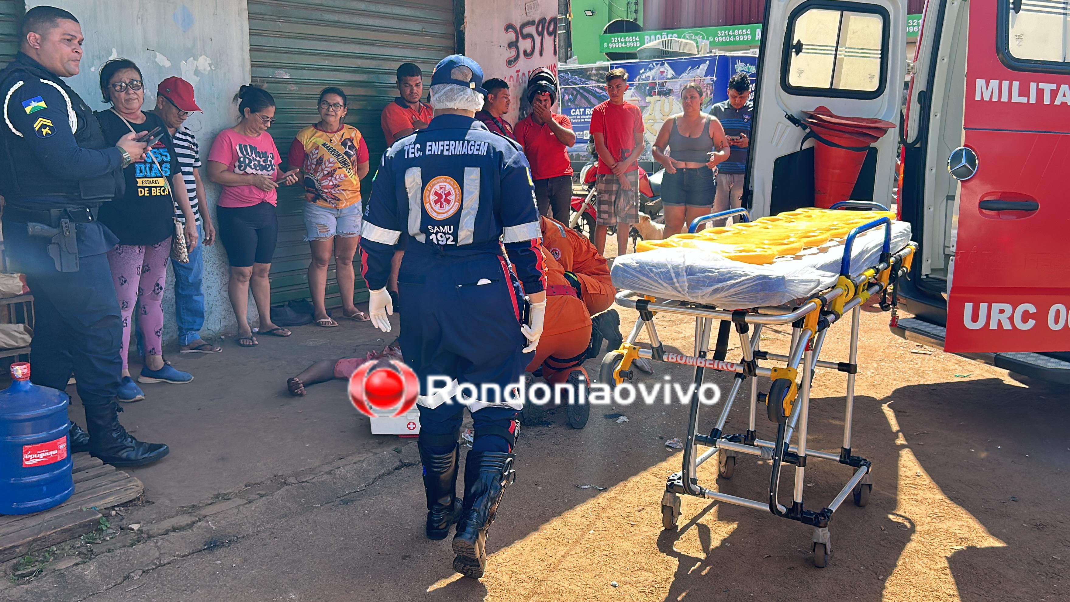 VÍDEO: Motociclista fica em estado gravíssimo após batida contra carro