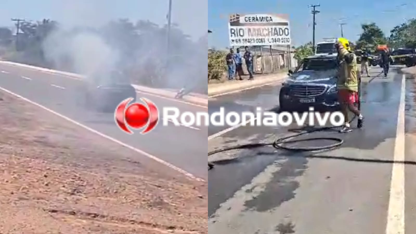 DESTRUÍDO: Carro Mercedes envolvido em acidente com morte de ciclista é incendiado 