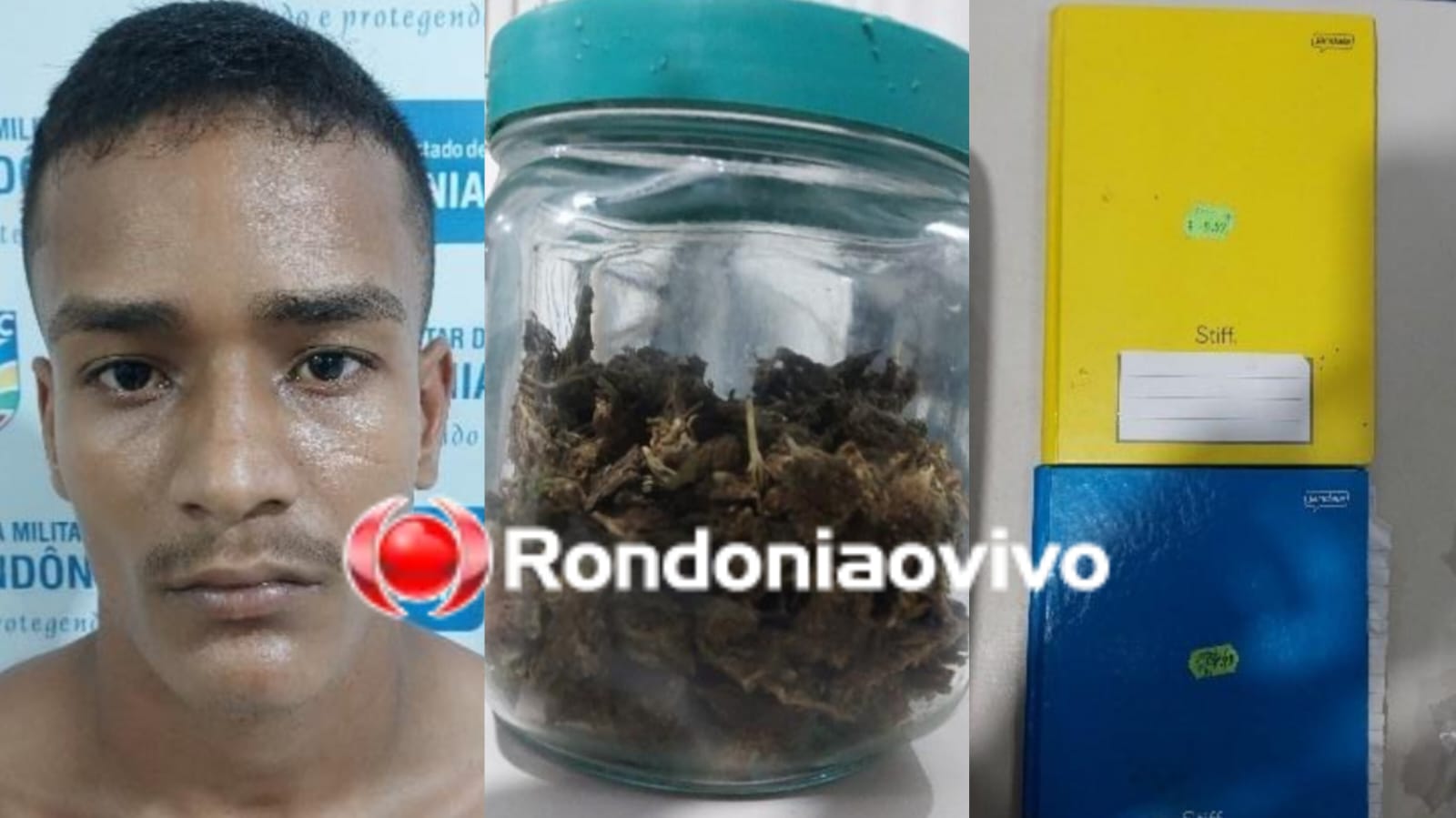 AÇÃO DO BPTAR: Traficante é preso com 'skunk no pote' e receita para preparar droga