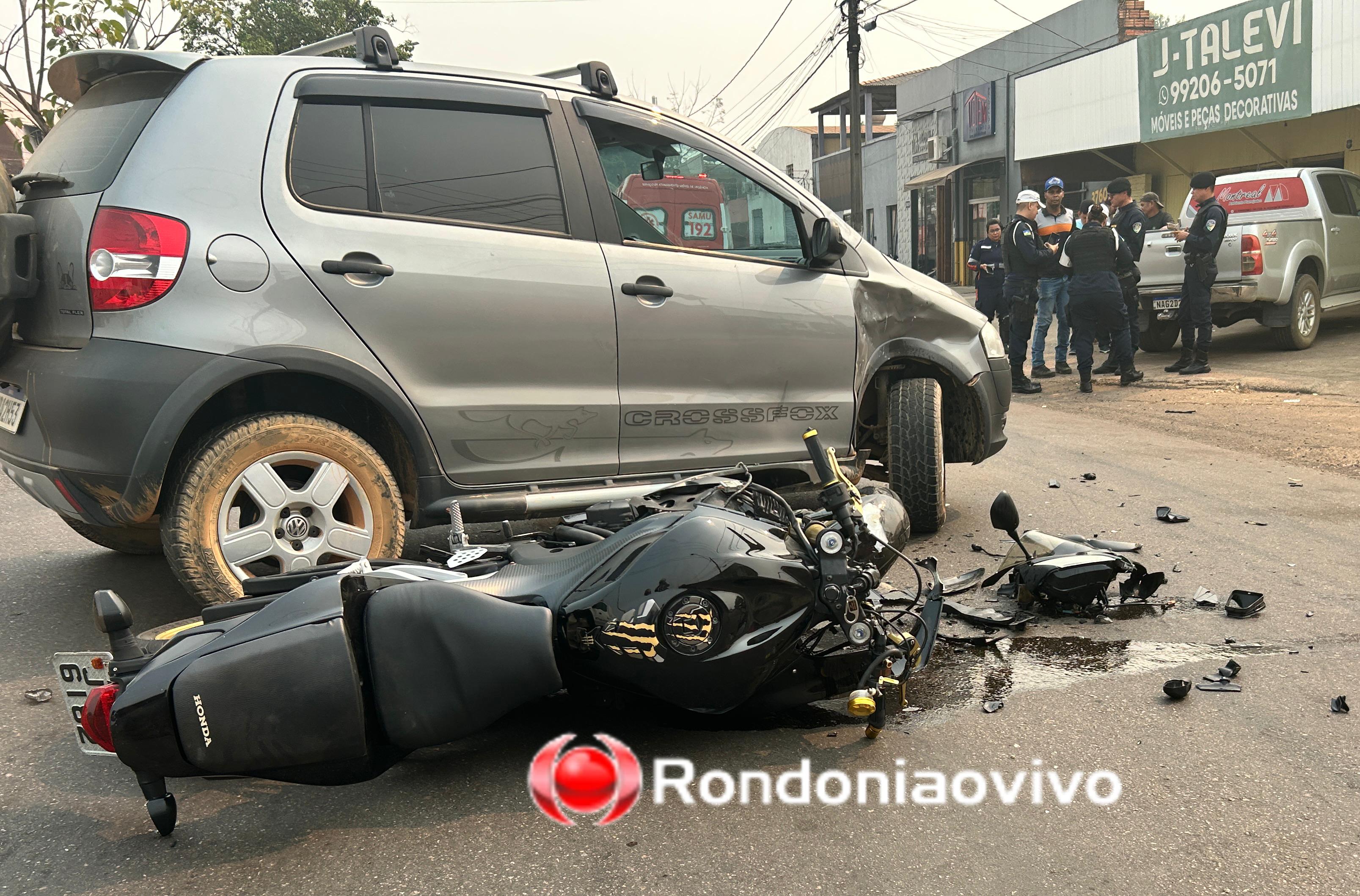 URGENTE: CAC em moto de alta cilindrada sofre grave acidente na Guaporé