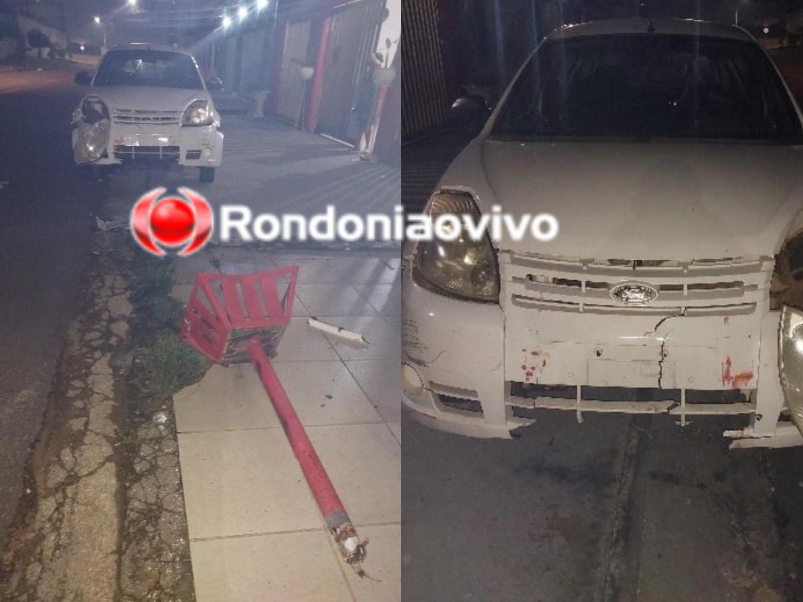 DESGOVERNADO: Motorista foge após destruir lixeira na frente de casa na Ubirajara 