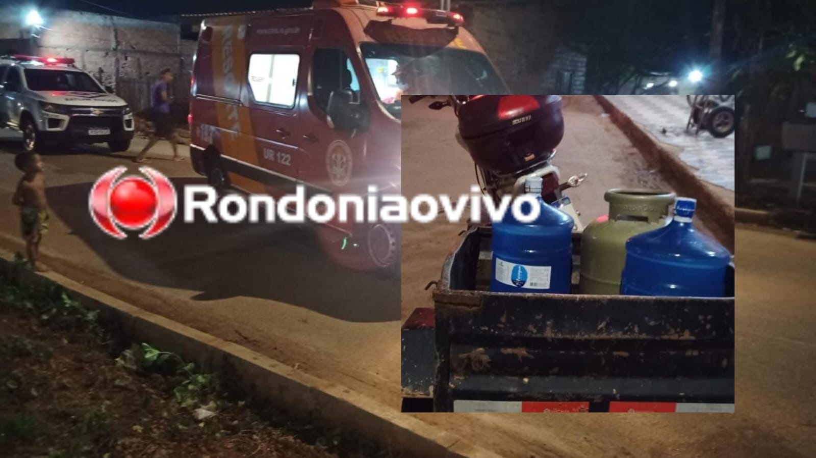 ATROPELADO: 'Caramelo' entra na frente e derruba de moto entregador de água 