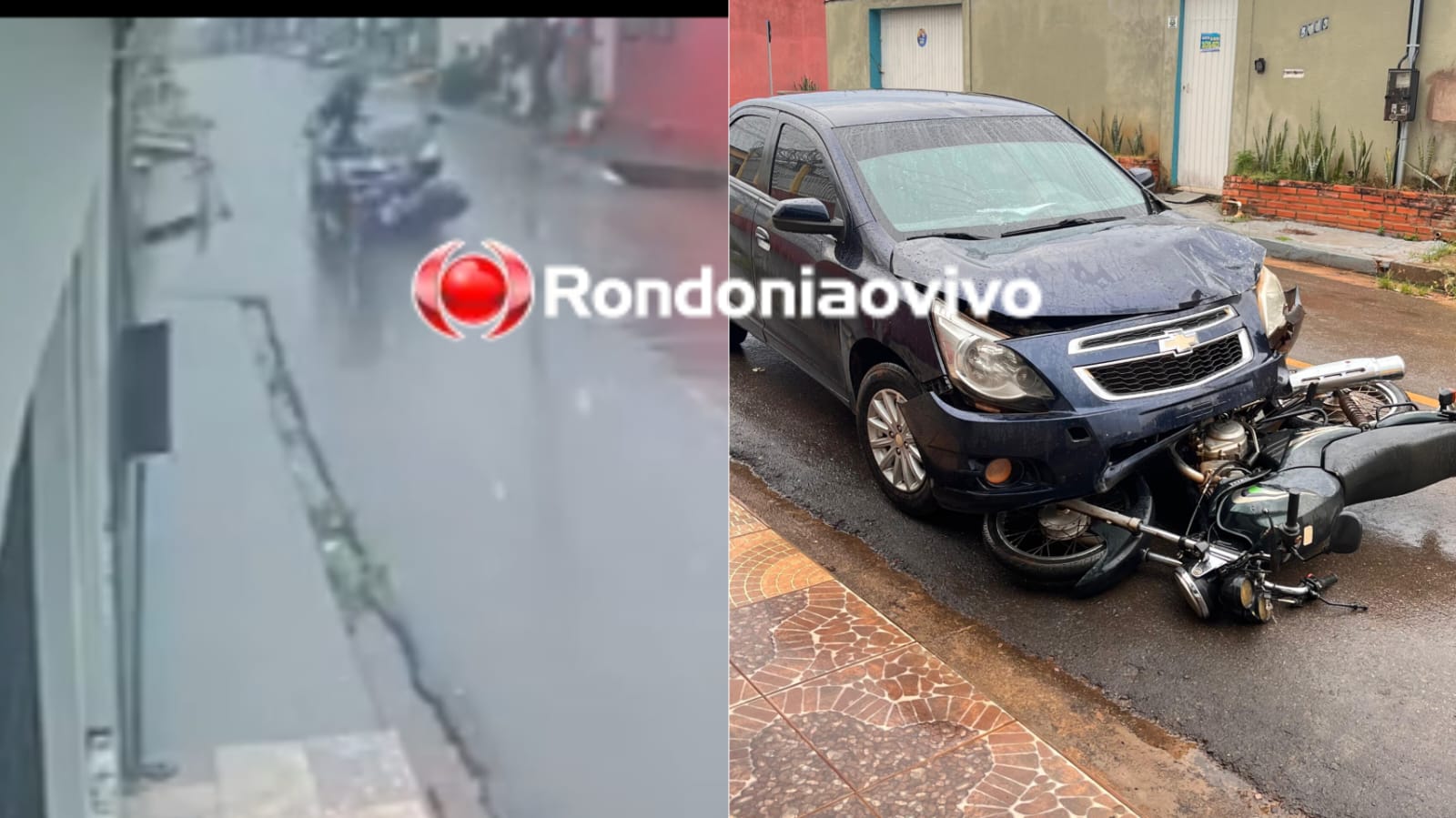 VÍDEO: Motociclista 'voa' e vai parar em calçada; veículo é arrastado por carro