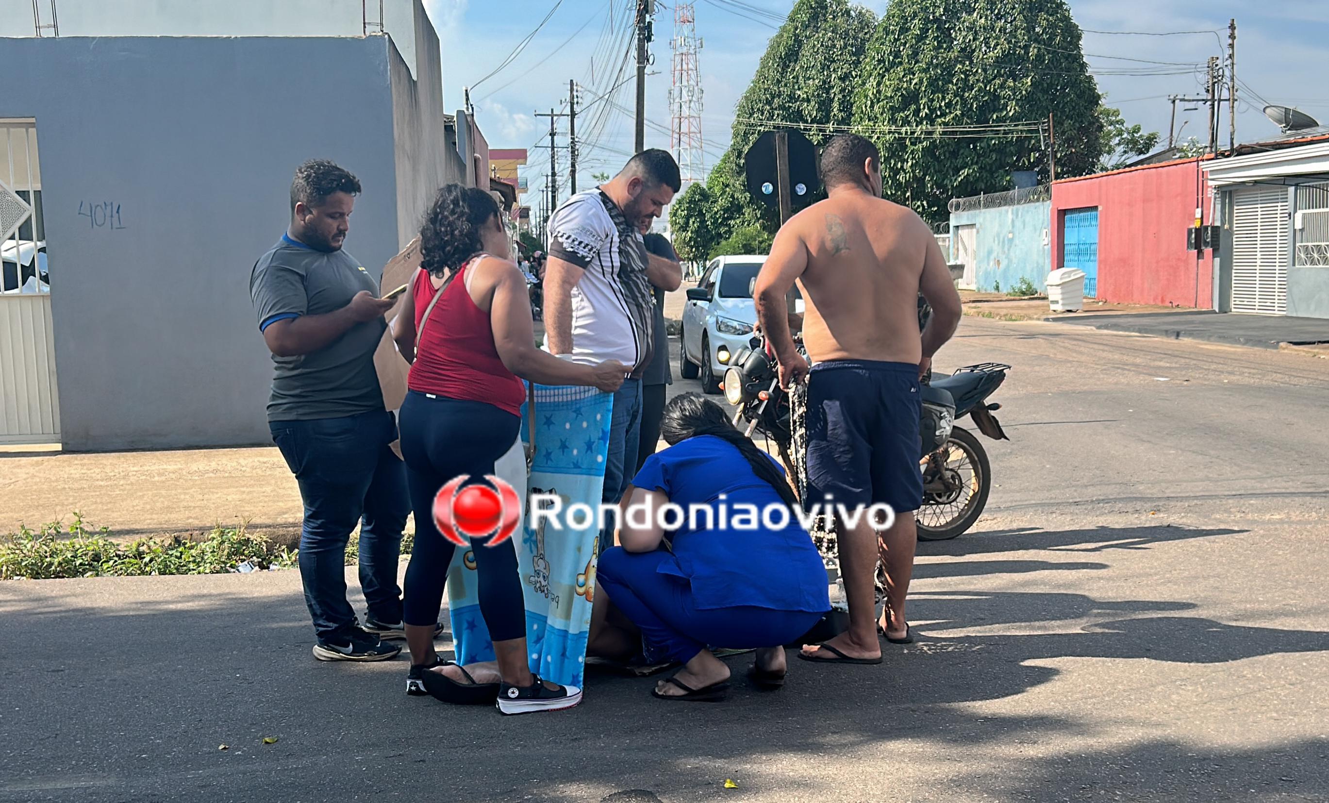 VÍDEO: Passageira sofre vários ferimentos após colisão entre motos