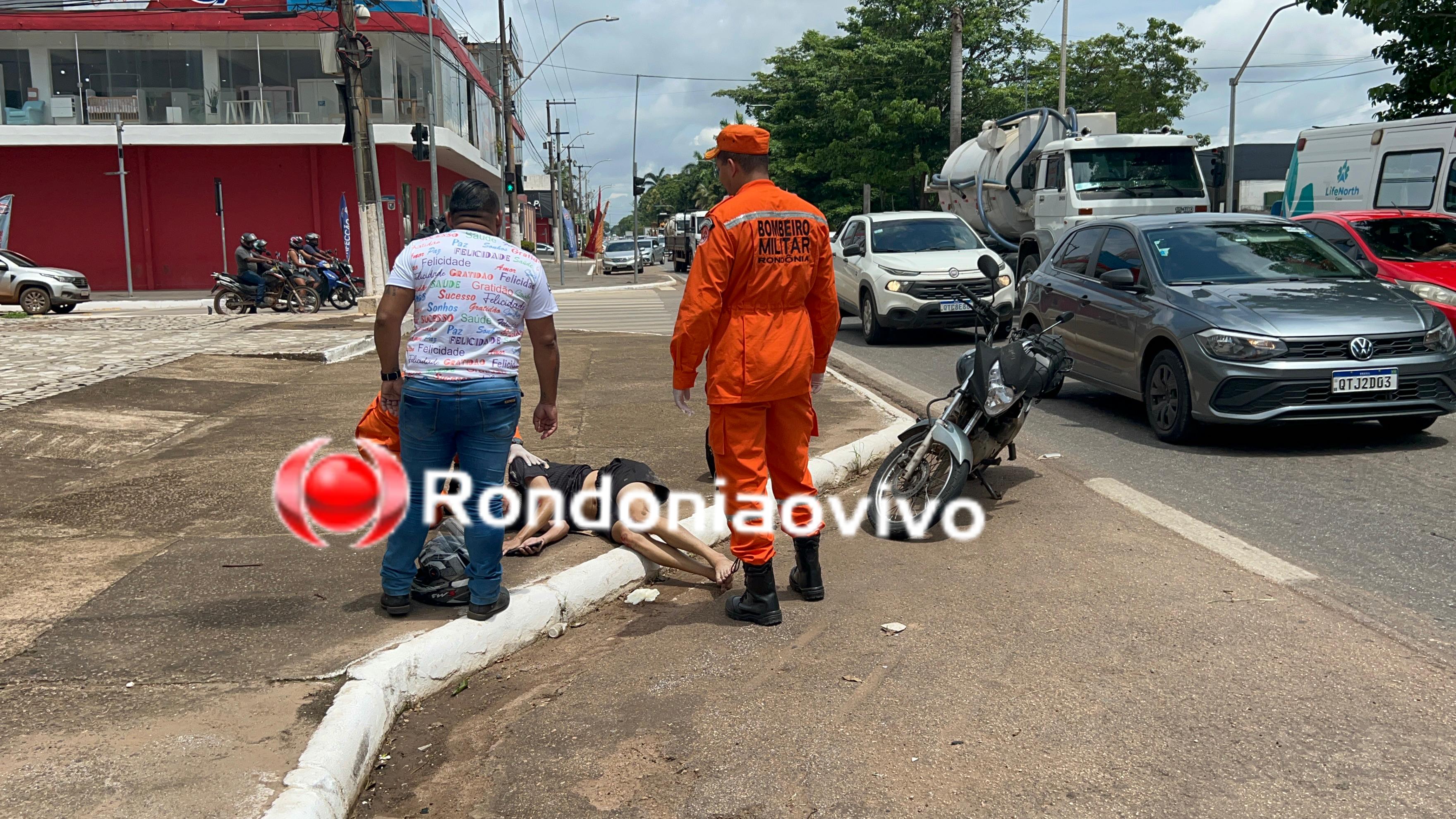 VÍDEO: Caminhonete passa por cima da cabeça de motociclista na Jorge Teixeira