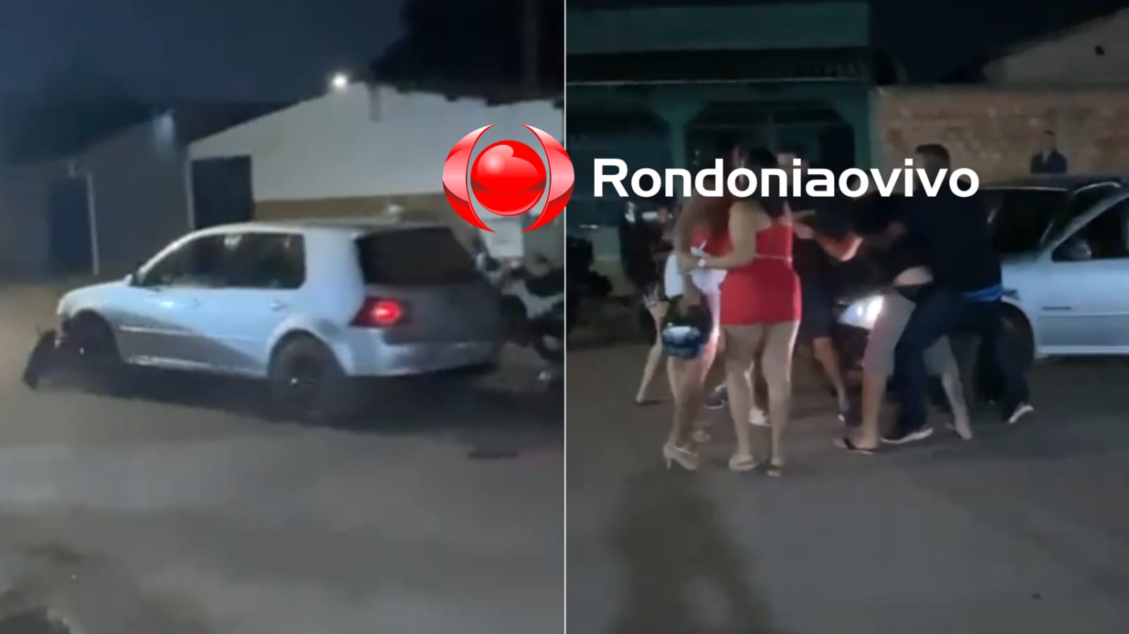 VÍDEO: Motorista é surrado ao atropelar mulher e arrastar moto na frente de bar