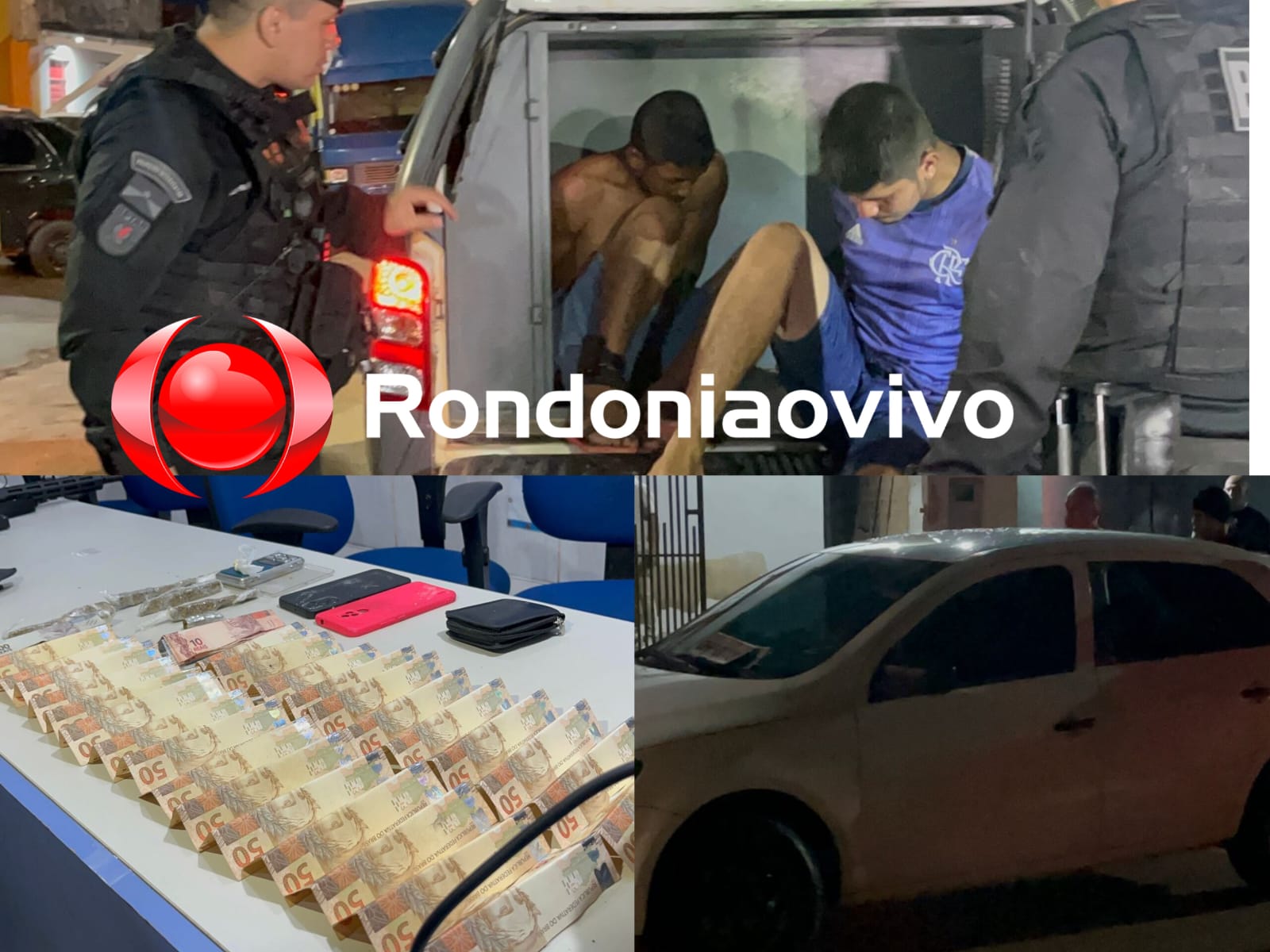 NA BOCA DE FUMO: Polícia prende criminosos com carro e dinheiro roubados em residência 