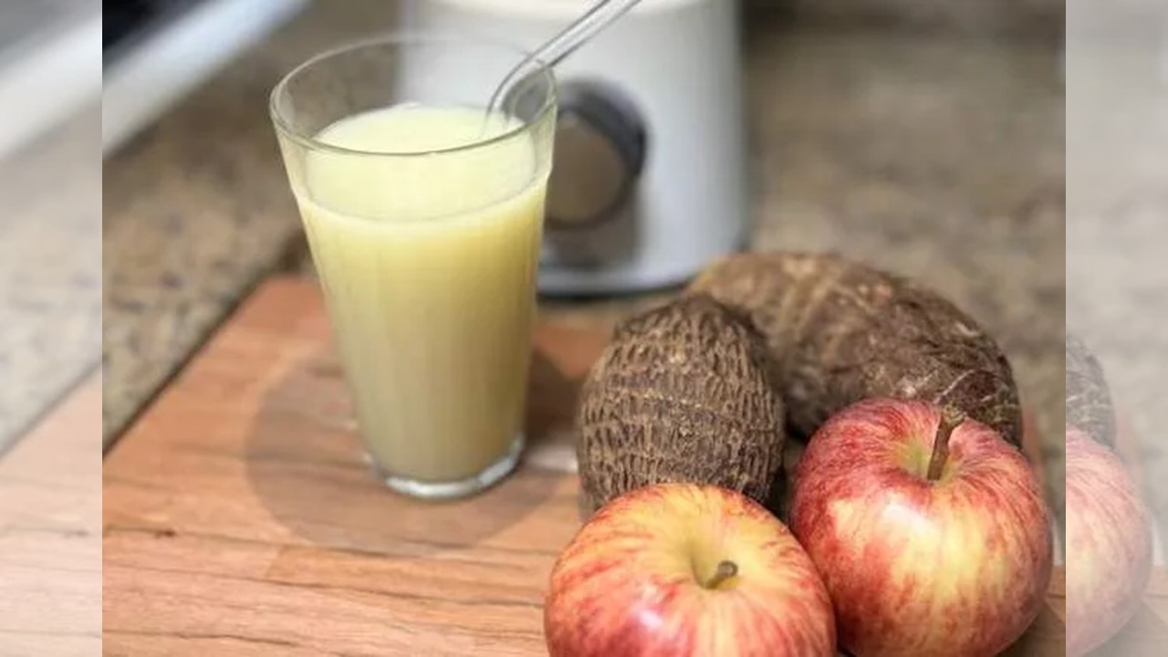 BENEFÍCIOS E RECEITA: A potência do suco de inhame com maçã 