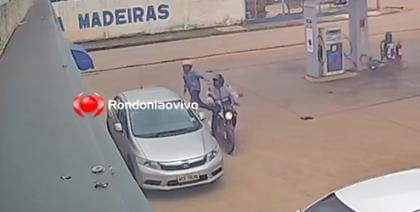 VÍDEO: Empresária é assaltada por criminosos no pátio de posto de combustíveis 