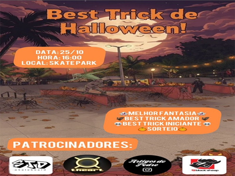 SKATEBOARD: STD Skateboard promove ‘Best Trick de Halloween’ neste dia (25) 