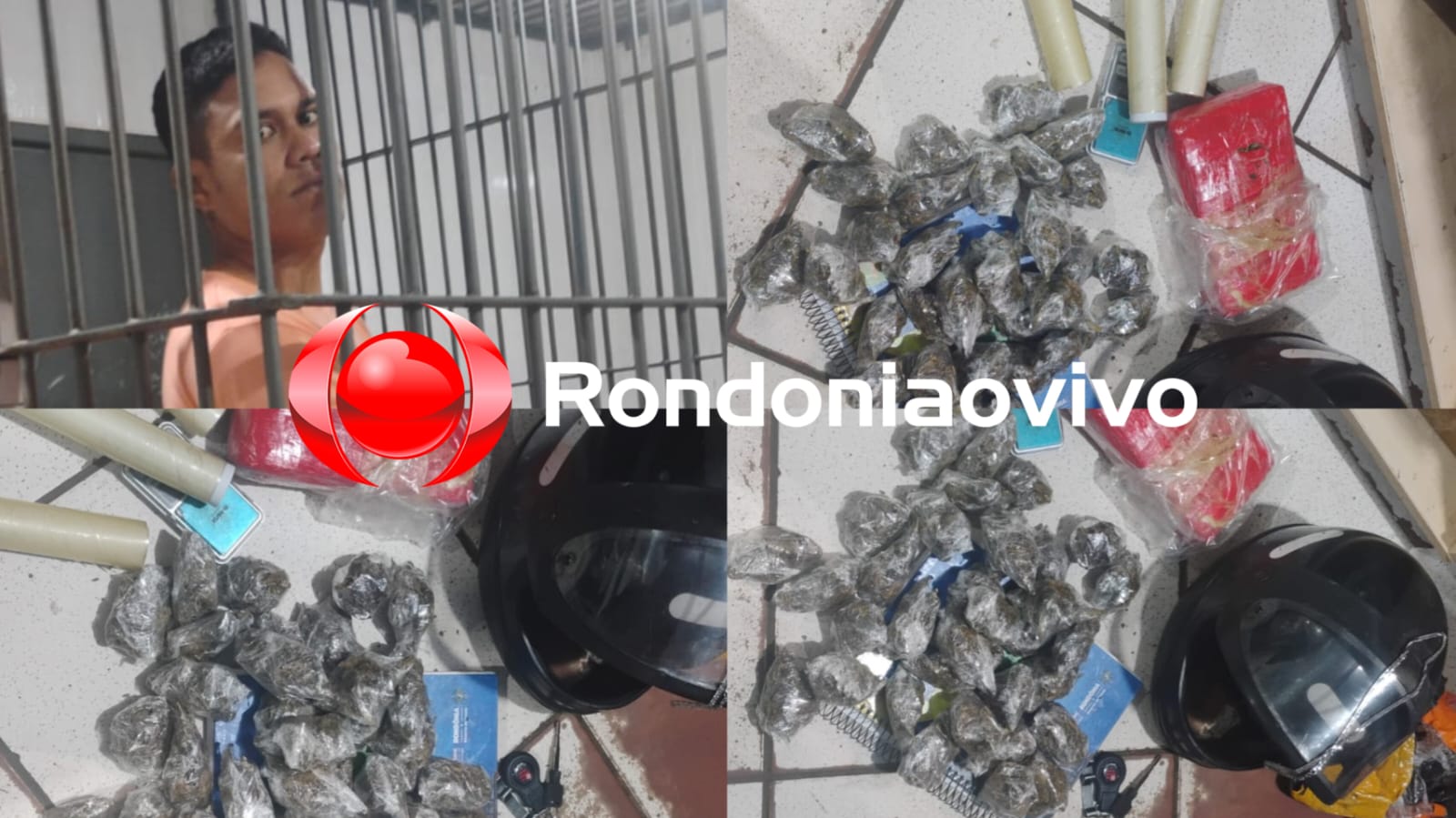 PASSOU NA HORA: Polícia flagra tráfico e prende homem com várias porções e tabletes de maconha