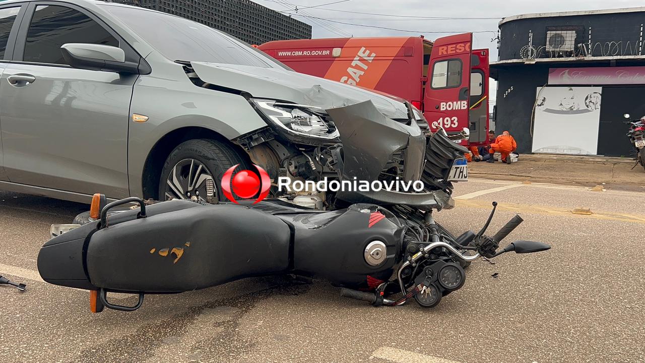 VÍDEO: Acidente com carro da Assembleia Legislativa deixa motociclista ferido