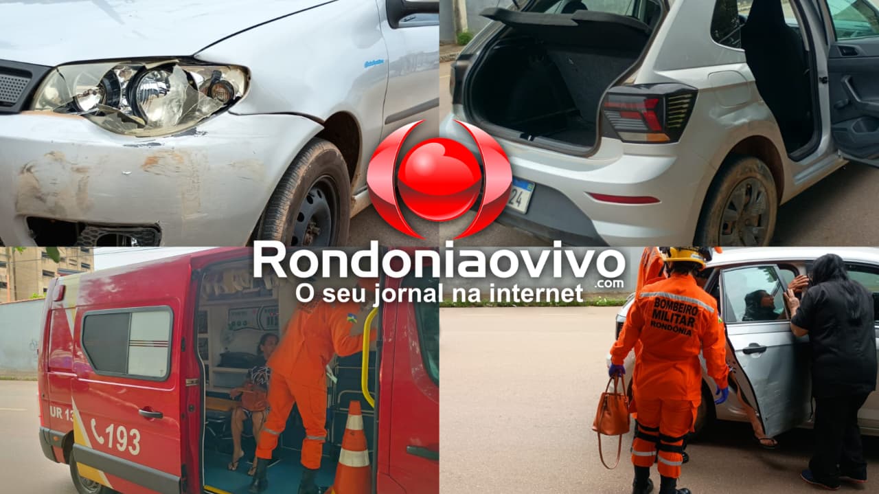 NA 7 DE SETEMBRO: Passageira é socorrida pelos Bombeiros após batida entre carros