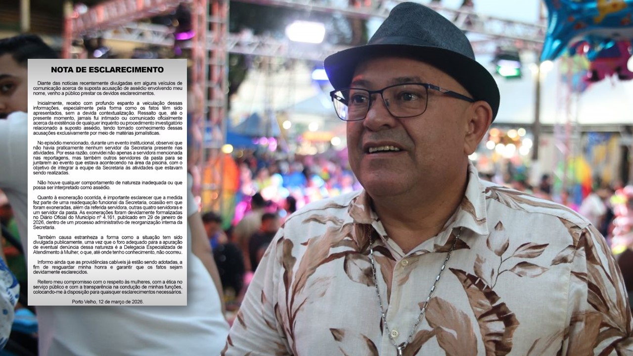 ESCLARECIMENTO: Presidente da Funcultural nega assédio e diz não ter sido notificado