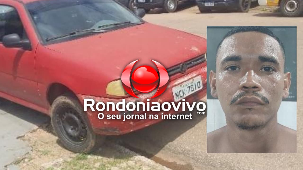 ONDA DE CRIMES: PM fecha o cerco e prende  ladrão em Gol vermelho usado em série de furtos