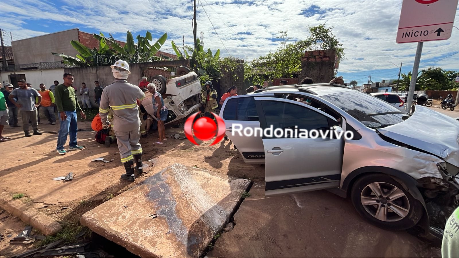 URGENTE: Grave capotamento deixa mulher presa às ferragens na Pinheiro