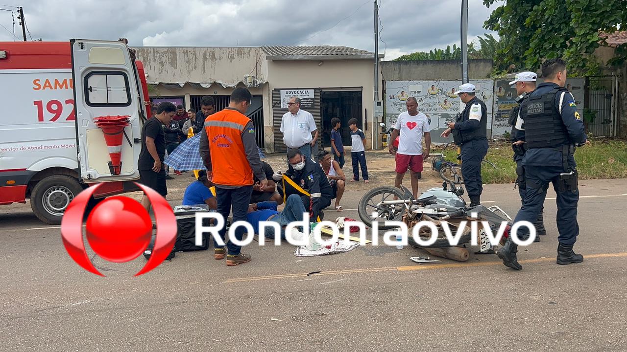 FRATURA EXPOSTA: Motoboy de delivery sofre grave acidente no bairro Liberdade