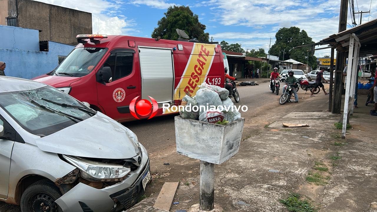 URGENTE: Motociclista sofre fratura exposta em grave acidente