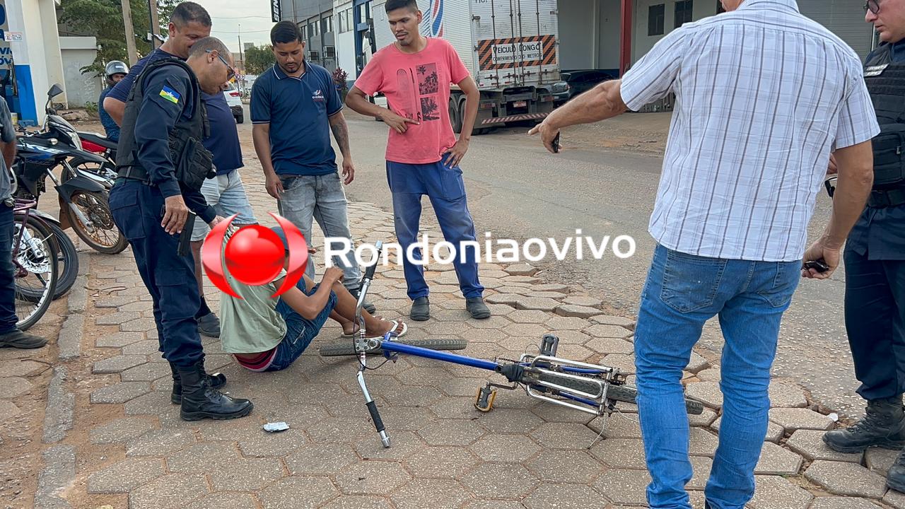 URGENTE: Dupla é perseguida e detida por por populares após roubo na Rua da Beira