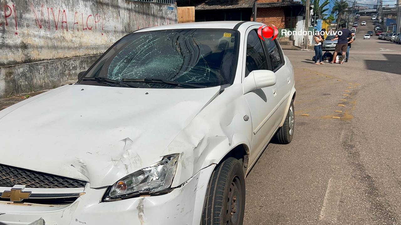 URGENTE: Motoboy de delivery é vítima de grave acidente no Centro