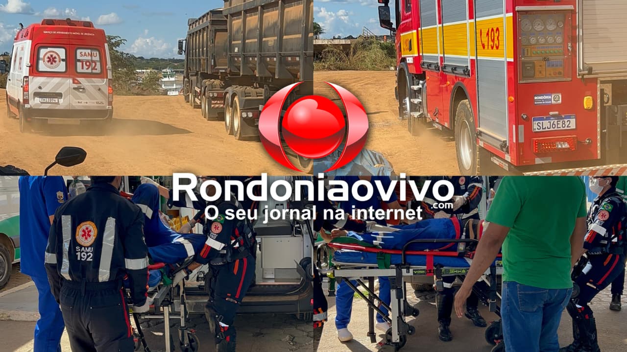 VEJA: Trabalhador cai de vários metros de altura dentro de balsa graneleira