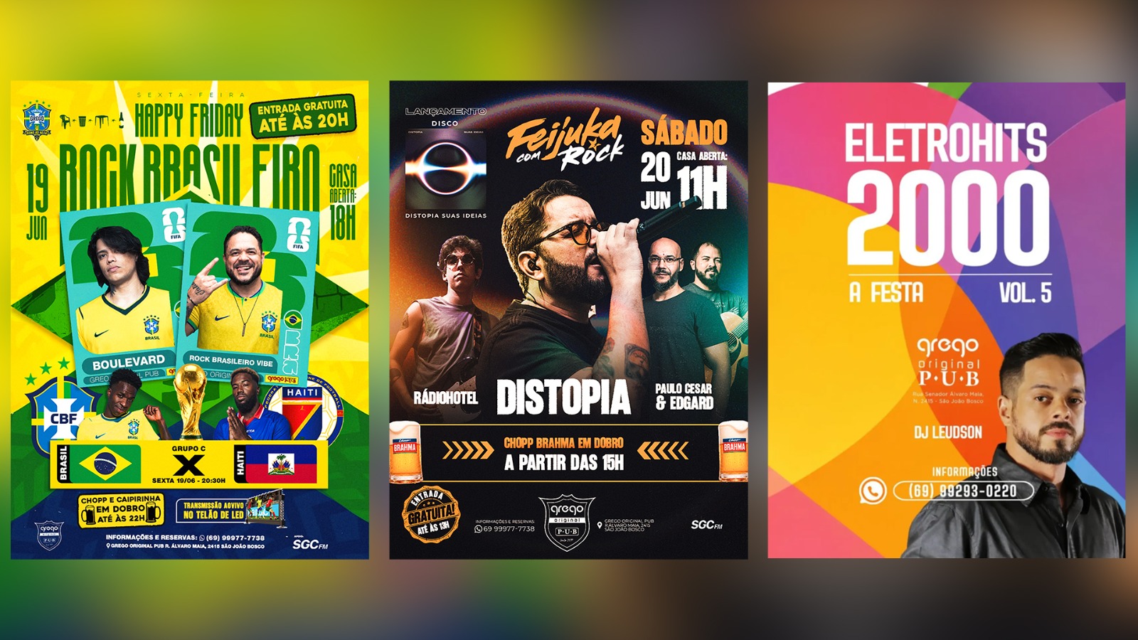 COPA E ROCK: Fim de semana com futebol, feijoada e festa temática dos anos 2000