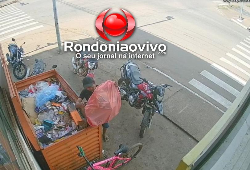 ​VÍDEO: Ladrão finge ser catador de recicláveis para furtar bicicleta 