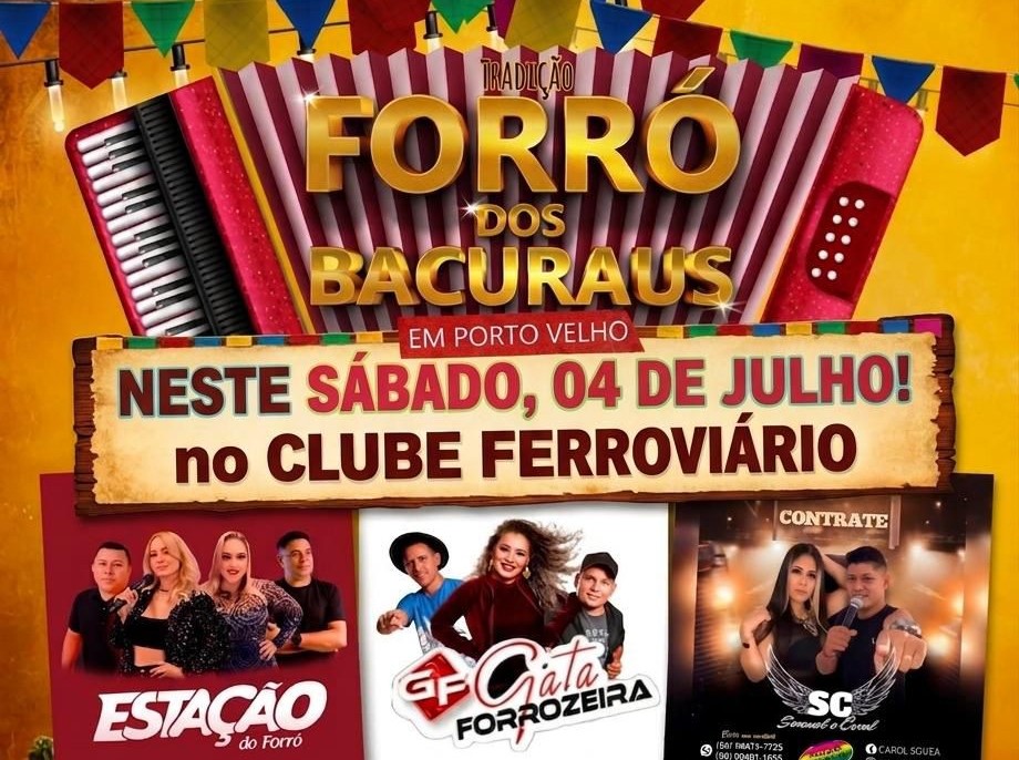 FESTANÇA: Concorra a ingressos para o Forró dos Bacuraus neste sábado 