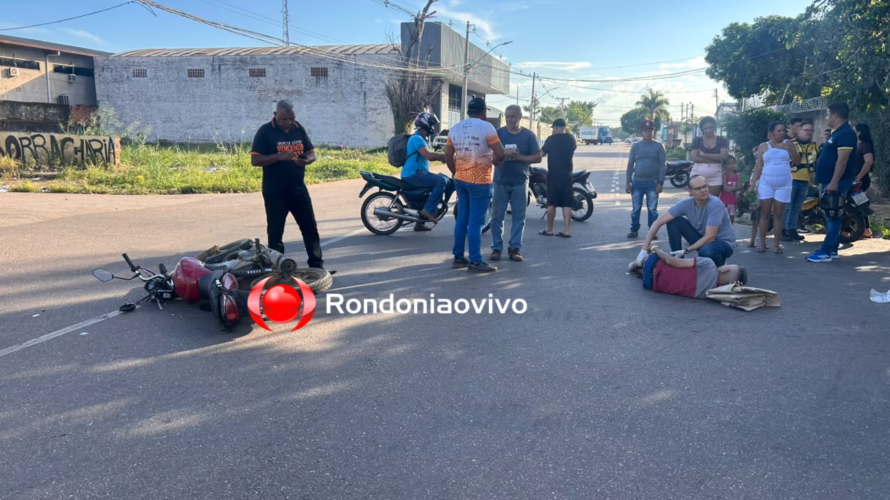 URGENTE: Passageiro de moto tem grave fratura exposta em acidente na Amazonas