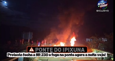 TRANSAMAZÔNICA: Moradores fecham BR-230 em protesto contra falta de energia há três dias