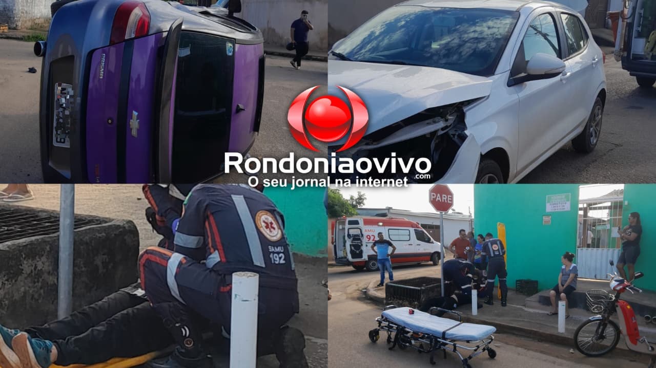 CAPOTAMENTO: Motorista fica ferido em acidente entre Prisma e Argo na zona Sul