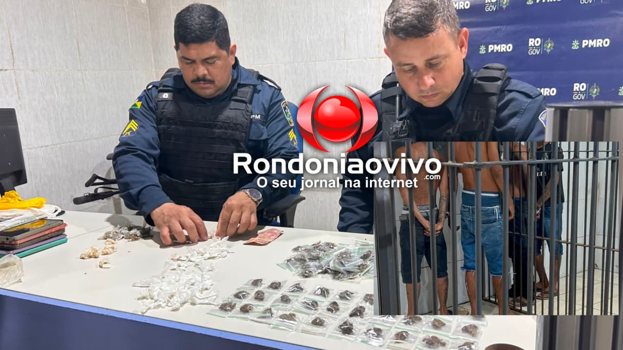 VÍDEO: Quadrilha é flagrada com cerca de 200 porções de drogas