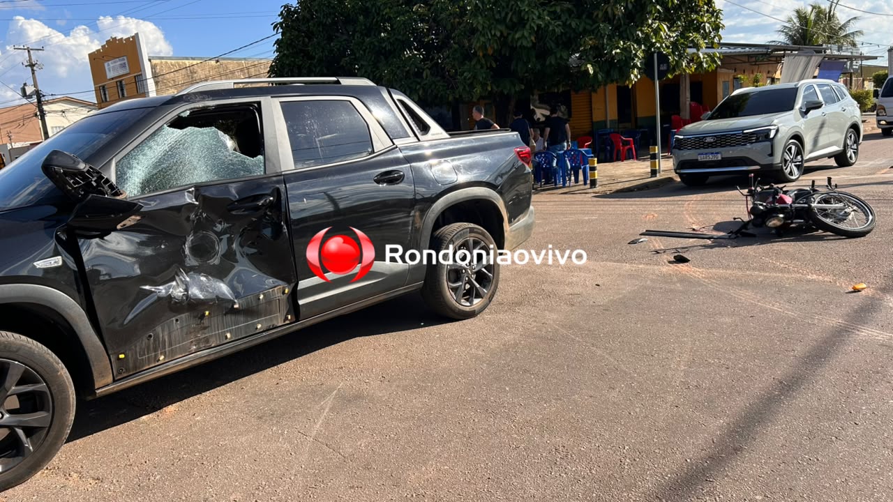URGENTE: Motociclista é vítima de grave acidente após condutor de Montana avançar