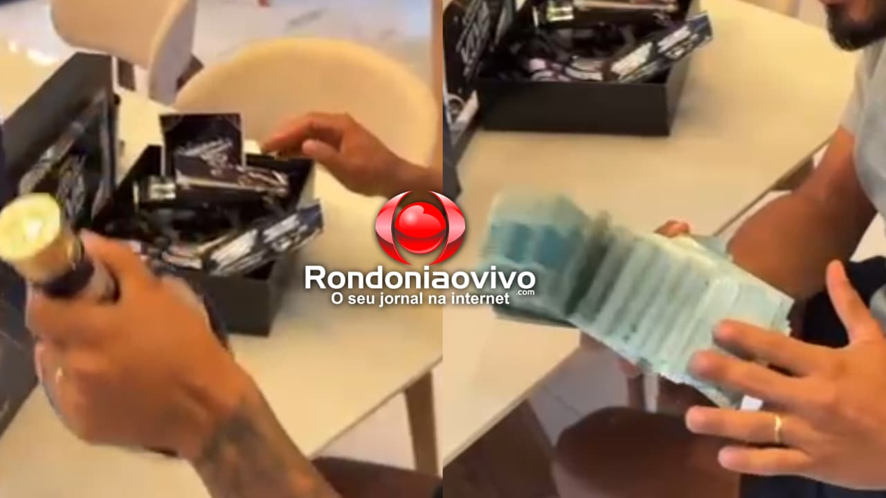 OPERAÇÃO OUROBOROS: Vídeo mostra acusado ostentando dinheiro e bebidas de alto valor após golpes