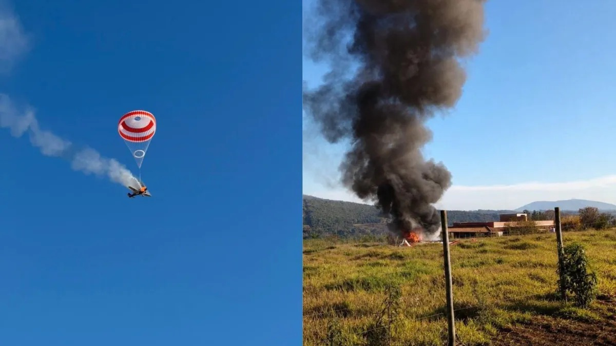 CONSEGUIU SOBREVIVER: Avião sofre pane, piloto aciona paraquedas e faz pouso de emergência em MG