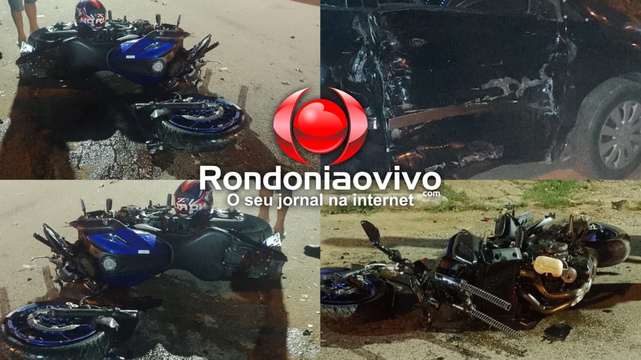 VÍDEO: Homem em moto de alta cilindrada é vítima de grave acidente