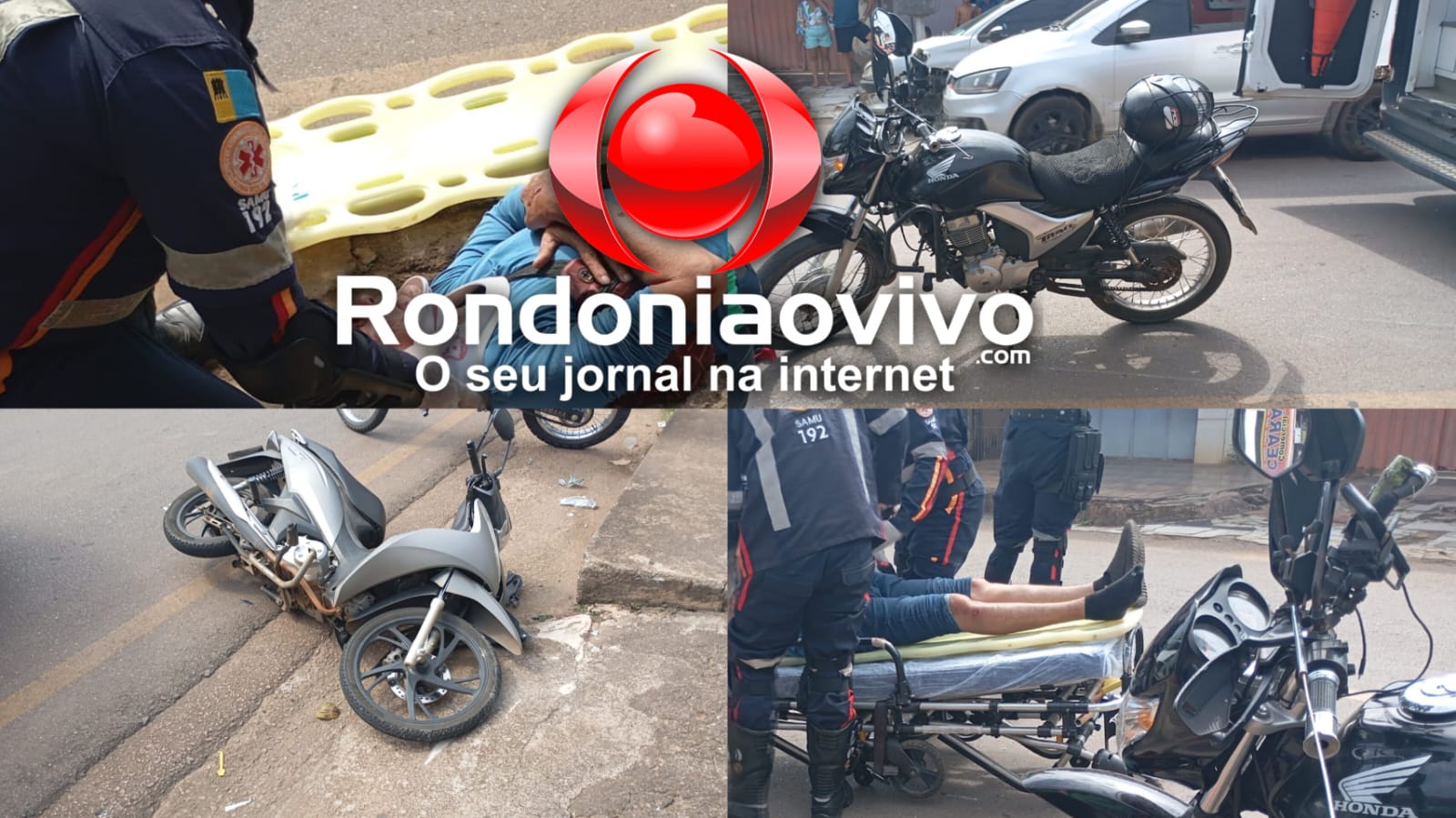 AVANÇOU: Batida entre motos deixa dois feridos na zona Sul