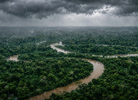 EXPALHA ÁGUA: A floresta Amazônica ajuda a gerar chuvas todo dia através dos rios aéreos