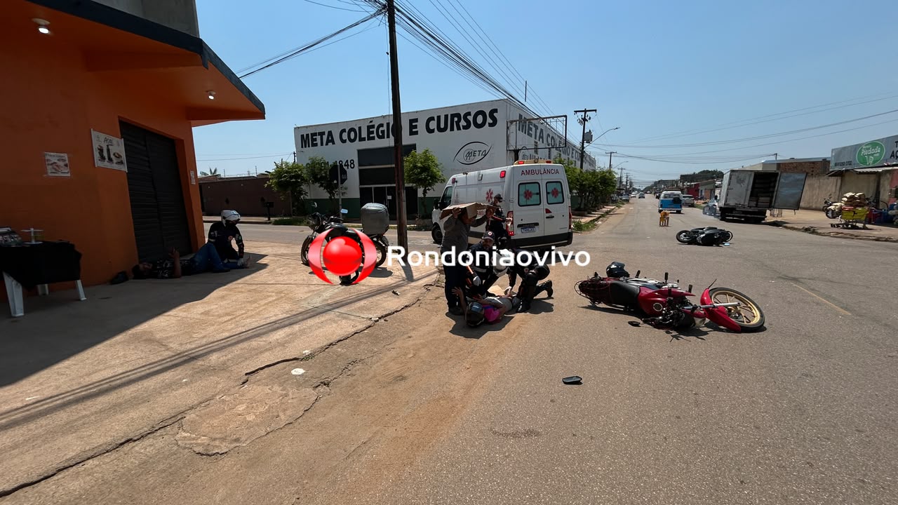 VÍDEO: Moto app e passageira sofrem grave acidente na zona Sul