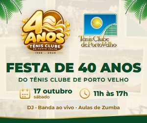 TÊNIS CLUBE: Porto Velho celebra 40 anos com festa neste sábado