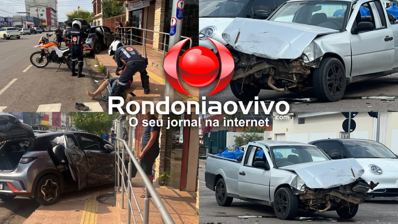 FORTE BATIDA: Colisão entre Saveiro e carro elétrico deixa duas pessoas feridas 