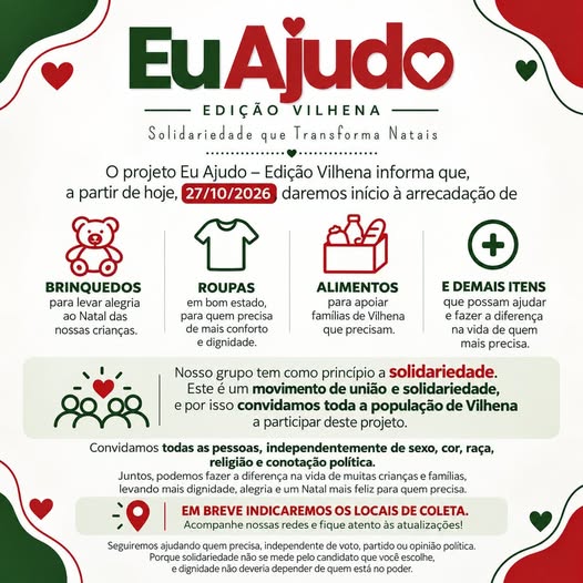 SOLIDARIEDADE: Moradores de Vilhena lançam campanha para ajudar famílias no Natal