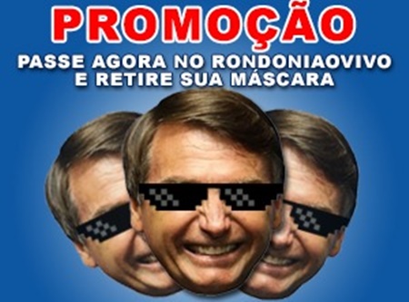 PROMOÇÃO RELÂMPAGO: Máscara do Bolsonaro – Passe e retire a sua