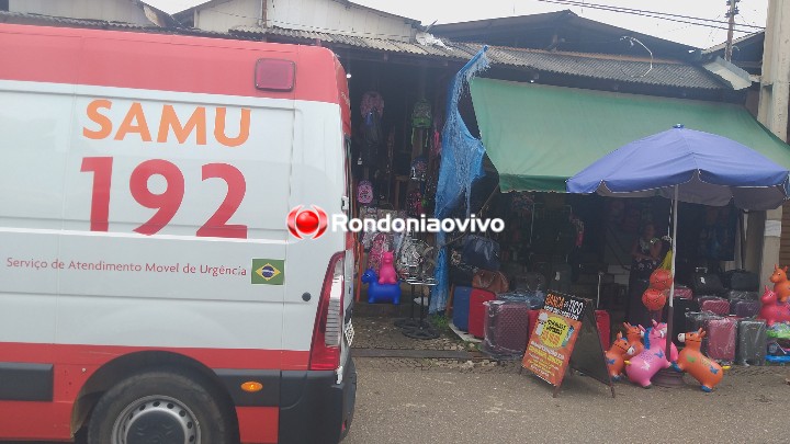 QUEBROU: Comerciante é socorrido às pressas após sofrer queda de telhado no Camelodrômo