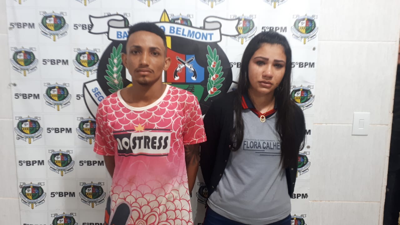 ARMADO: Casal suspeito de assaltos é interceptado pela polícia na zona Leste