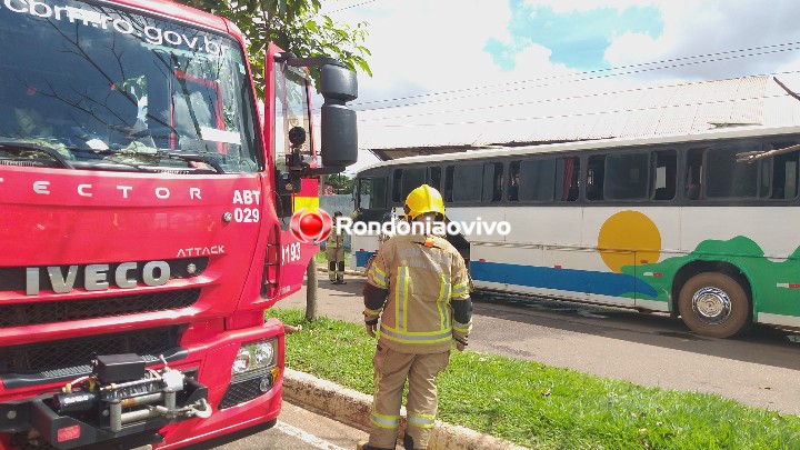 URGENTE: Ônibus lotado de crianças indo para o shopping pega fogo na capital