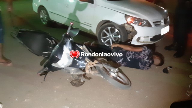 IMPRUDÊNCIA: Motociclista sofre grave acidente a caminho da igreja na capital