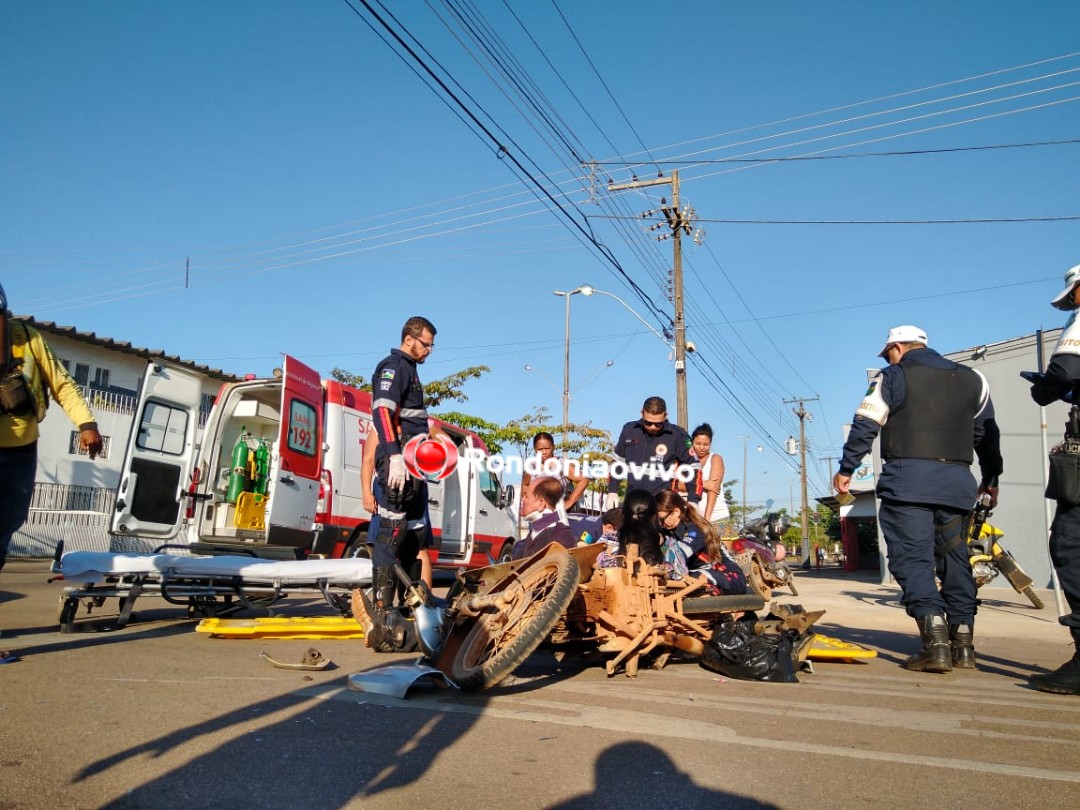 IMPRUDÊNCIA: Motorista de carro provoca acidente e deixa casal ferido na Rio de Janeiro