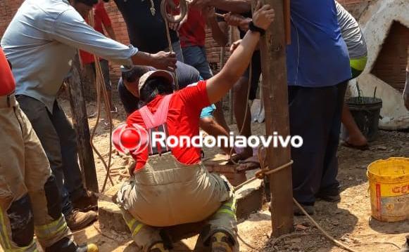 SOTERRADO: Após horas de sofrimento, trabalhador é retirado de poço